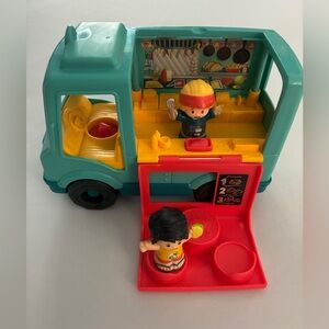 Fisher-Price Teal, Yellow and Red Food Truck Playset